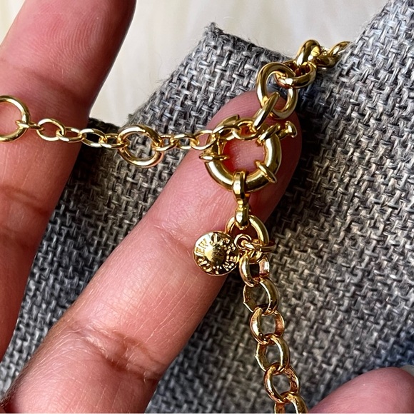 J Crew | Freshwater Pearl Sea Shell Golden Ball Choker Gold Tone 14"+2" Necklace - Picture 4 of 14